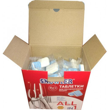 Таблетки для посудомоечных машин SNOWTER  60шт/уп.