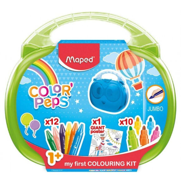 Набор для рисования Maped COLOR&#039;PEPS JUMBO: раскр,12 мелк, 10 флом, 897416