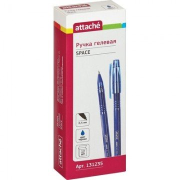 Ручка гелевая Attache Space 0,5мм синий Россия