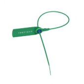 Пломба пластиковая номерная, одноразовая, 330мм,зеленые,500шт/уп