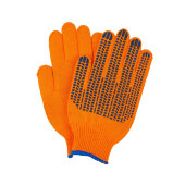 Перчатки двухслойные 10 класс плотные оранжевые инд/уп