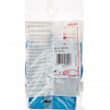 Перчатки хозяйственные латексные Многоцелевые Vileda, синий, M, 100753