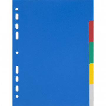 Разделитель листов 5, цв. пластик. А5 , Attache