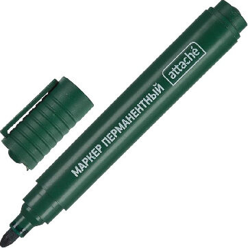 Маркер перманентный универсальный Attache Economy зеленый 2-3 мм