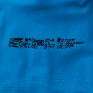 Перчатки хозяйственные латексные Многоцелевые Vileda, синий, L, 100754