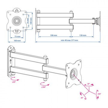 Кронштейн Kromax DIX-15 black (20202)