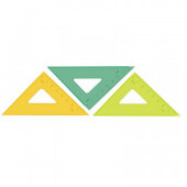 Линейка Треугольник 7   см угол 45 градусов пластик ТК-22 цвет ассорти