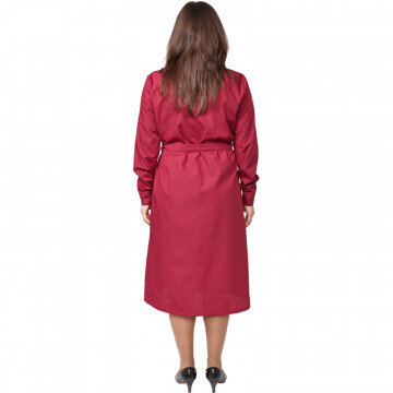 Халат для горничных и уборщиц у01-ХЛ дл.рукав бордо(р.56-58) 170-176