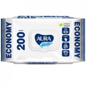 Салфетки влажные AURA для всей семьи 200 шт./уп.