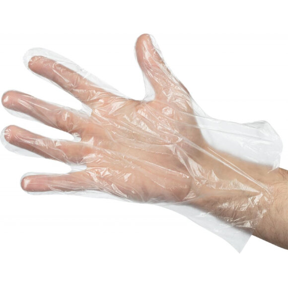 Перчатки одноразовые полиэтиленовые AVIORA (402-778) 100 шт/уп р.М