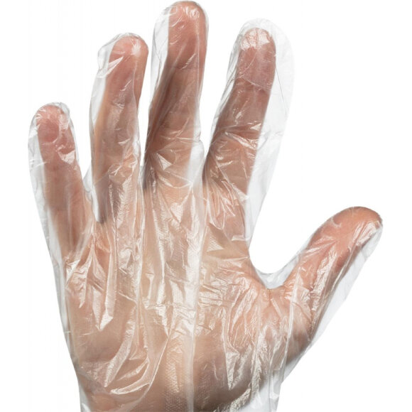 Перчатки одноразовые полиэтиленовые AVIORA (402-778) 100 шт/уп р.М
