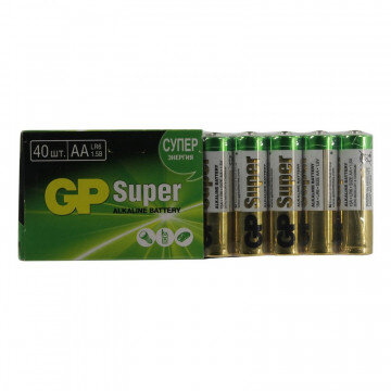 Батарейки GP АА 15A-2CRVS40, 40шт/уп.