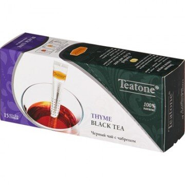 Чай Teatone черный с чабрецом в металл.стике 15шт/уп. 745 Чай Teatone черный с чабрецом в металл.стике 15шт/уп. 745