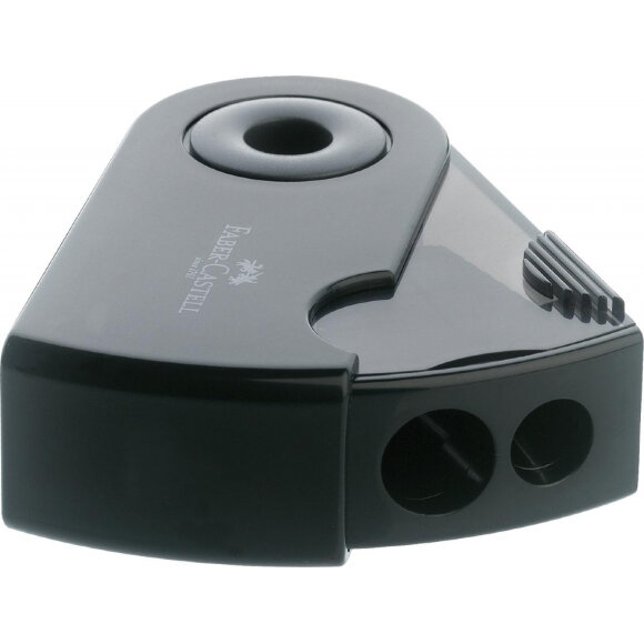 Точилка  Faber-Castell Sleeve, 2 отверстия, контейнер, черная