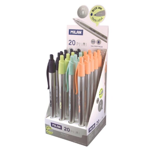 Ручка шариковая MILAN Silver, 1,0мм, синий, в асс., 1765779120 Ручка шариковая MILAN Silver, 1,0мм, синий, в асс., 1765779120