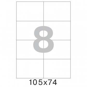 Этикетки самоклеящиеся Promega label 105х74 мм / 8 шт. на листе А4 (25л.