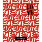 Тетрадь общая А5,48л,кл,скрепка, обл.офсет Love С3614-23