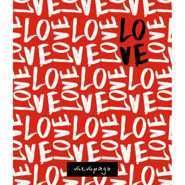 Тетрадь общая А5,48л,кл,скрепка, обл.офсет Love С3614-23