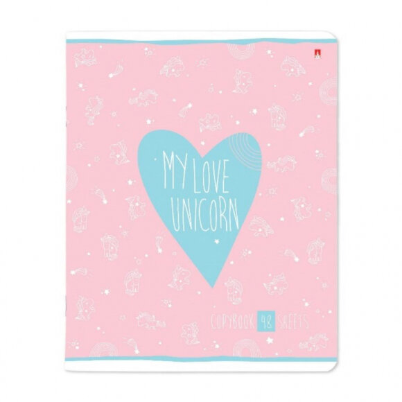 Тетрадь общая А5,48л,клетка,скреп,обл.карт. MY LOVE 5диз 7-48-1158