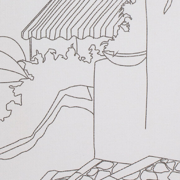 Холст на подрамнике с эскизом Сонет Летнее кафе, 24х30 см, 141743