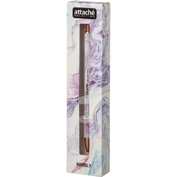 Ручка шариковая Attache Selection Marbly. син.. автом.. подар.упак