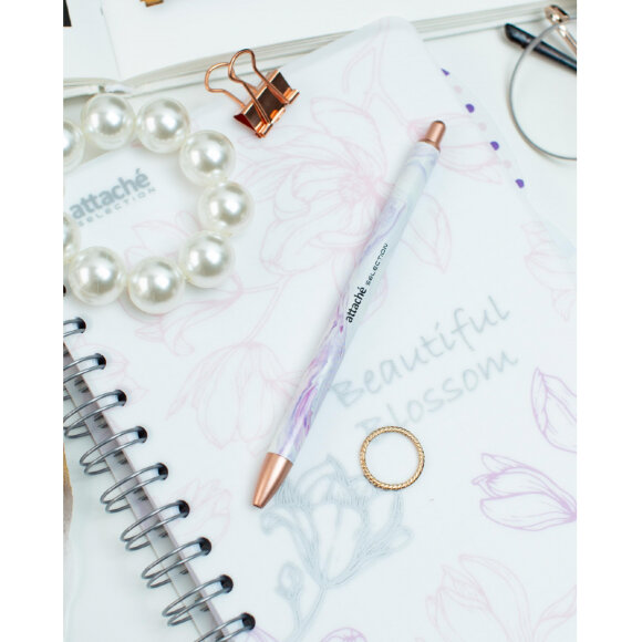 Ручка шариковая Attache Selection Marbly. син.. автом.. подар.упак