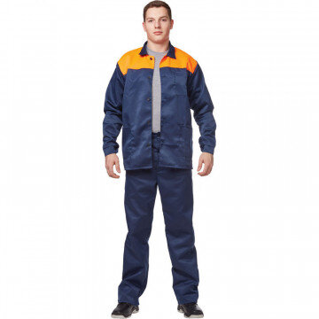 Спец.одежда летняя Костюм муж. л16-КБР син/оранж (р.44-46) 158-164