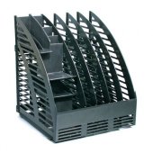 Вертикальный накопитель Attache сборный 4 отделения по 40мм+орган. черн