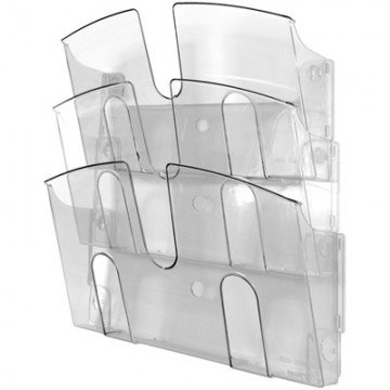 Дисплей настенный Attache 3 отделения А4 горизонтальные прозрачный