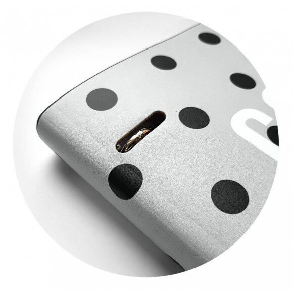 Бизнес-тетрадь Infolio А4 120 л, клетка, кольца, кож.зам. Dots серый N1824