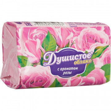 Мыло туалетное Душистое облако с ароматом розы 90г Мыло туалетное Душистое облако с ароматом розы 90г