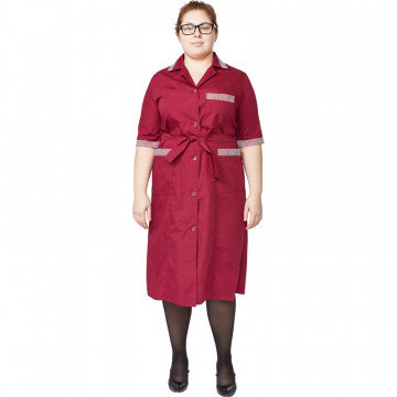 Халат для горничных и уборщиц у01-ХЛ кор.рукав бордо(р.48-50) 158-16 Халат для горничных и уборщиц у01-ХЛ кор.рукав бордо(р.48-50) 158-16