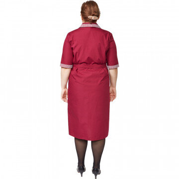 Халат для горничных и уборщиц у01-ХЛ кор.рукав бордо(р.48-50) 158-16 Халат для горничных и уборщиц у01-ХЛ кор.рукав бордо(р.48-50) 158-16