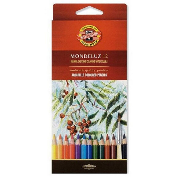 Карандаши акварельные KOH-I-NOOR MONDELUZ 12 цветов, шестигр, 3716/12 Карандаши акварельные KOH-I-NOOR MONDELUZ 12 цветов, шестигр, 3716/12