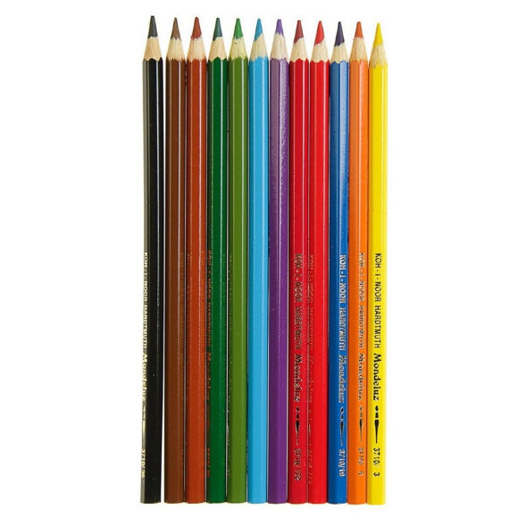 Карандаши акварельные KOH-I-NOOR MONDELUZ 12 цветов, шестигр, 3716/12 Карандаши акварельные KOH-I-NOOR MONDELUZ 12 цветов, шестигр, 3716/12
