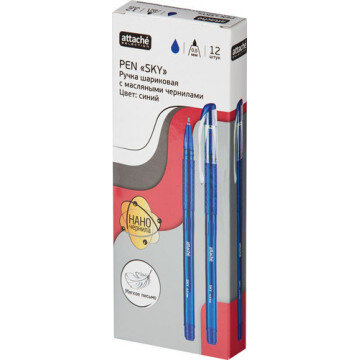 Ручка шариковая Attache Selection Sky неавт., маслян, син. Ручка шариковая Attache Selection Sky неавт., маслян, син.