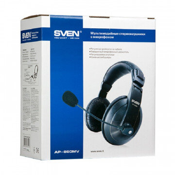 Гарнитура SVEN AP-860MV, черная Гарнитура SVEN AP-860MV, черная