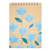 Блокнот А6, 100л. клетка спираль мягк 102х142мм Pastel голубые цветы N2659