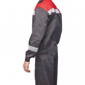 Спец.одежда летняя Костюм муж. л20-КБР сер/красн (р.44-46) 182-188