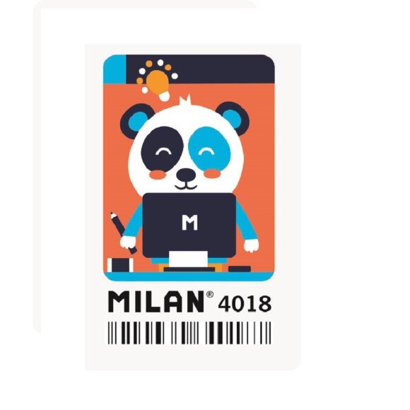 Ластик каучуковый Milan с рисунком CMM4018, в асс-те (ДС)