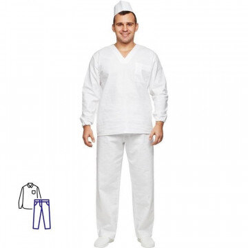 Спец.халат Костюм Пекаря универсальный/у05-КБР дл.рук. (р.52-54) р.170-176