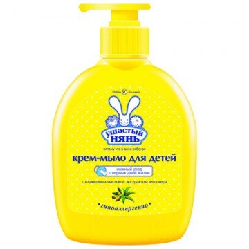 Крем-мыло детское УШАСТЫЙ НЯНЬ с алоэ 300мл Крем-мыло детское УШАСТЫЙ НЯНЬ с алоэ 300мл