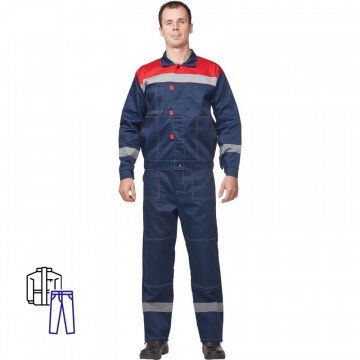 Спец.одежда летняя Костюм муж. л20-КБР син/красн (р.44-46) 170-176