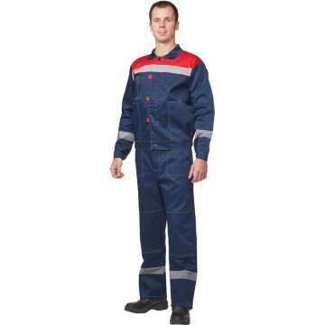 Спец.одежда летняя Костюм муж. л20-КБР син/красн (р.44-46) 170-176