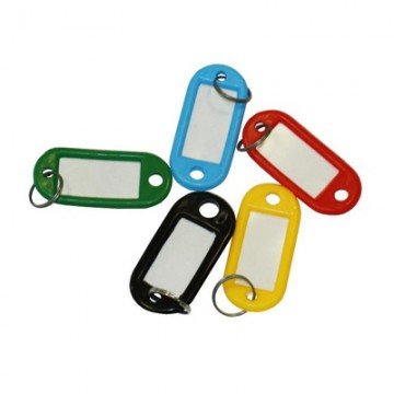 Бирки для ключей 10 шт/уп, ассорти, 5 цветов по 2шт.
