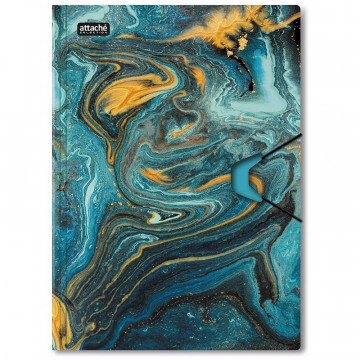 Папка на резинках Attache Selection, Fluid,синяя