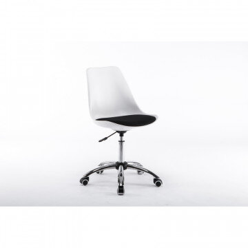 Кресло BN_Dt_Echair-212 PTW пласт.бел, ткань черная TW