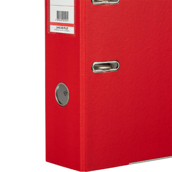 Папка-регистратор BANTEX ECONOMYPLUS,1446-09,80мм,красн,ПБП1,карм.ко,мет.уг