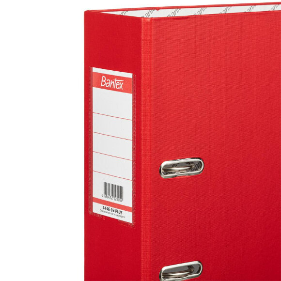 Папка-регистратор BANTEX ECONOMYPLUS,1446-09,80мм,красн,ПБП1,карм.ко,мет.уг