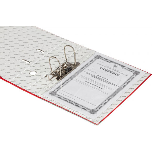 Папка-регистратор BANTEX ECONOMYPLUS,1446-09,80мм,красн,ПБП1,карм.ко,мет.уг